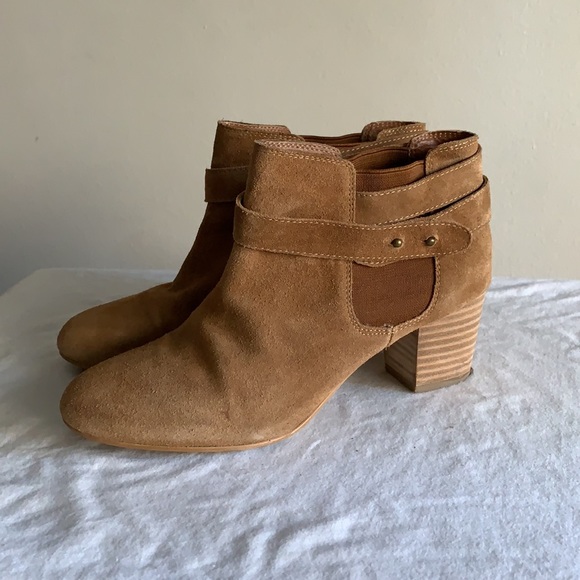ASOS Suede Almond Toe Ankle Boots - Picture 1 of 8